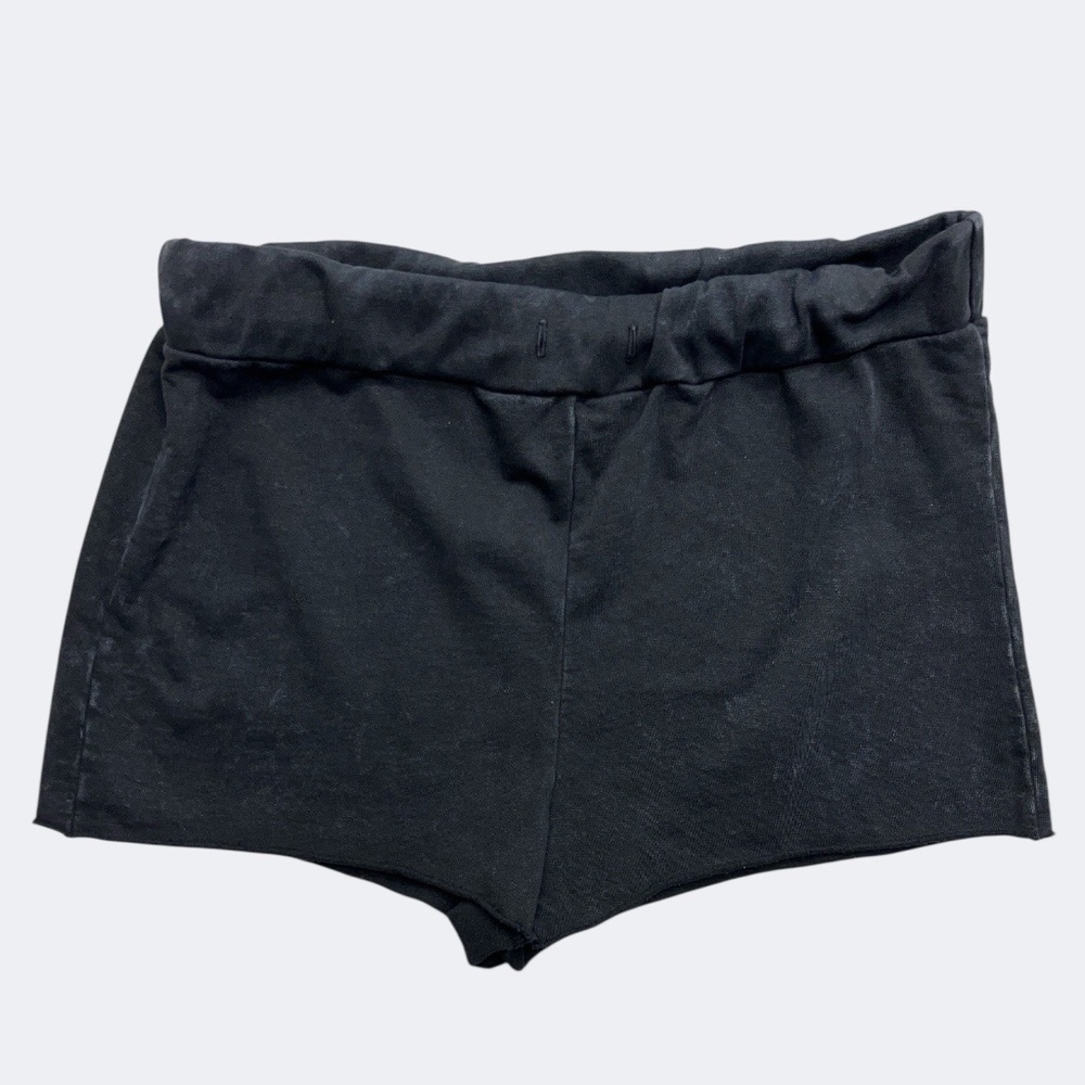 Talentless Sweat Shorts Women XL Black Pull On Raw Hem Activewear Athleisure
